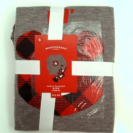 Kids Holiday Bear Pajama Set - Wondershop Red (Size 5)