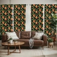 thumbnail image 2 of Ambesonne Fruits Window Curtains, Hand Drawn Tree Branches, Each 28" W x 84" L, Fern Green Red Black, 2 of 5