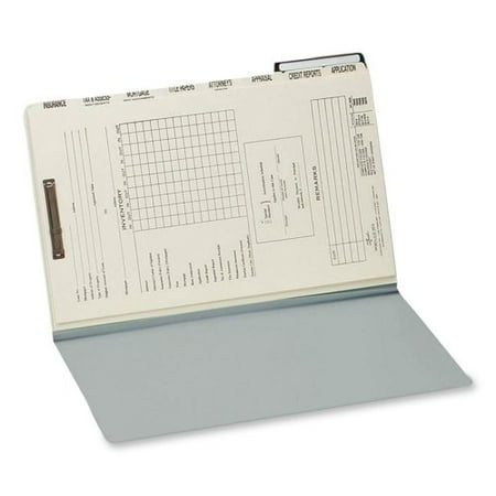 Smead 78208 Pressboard Mortgage File Folder with Dividers & Metal Tab, Legal, Green, 10/Box