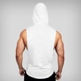 thumbnail image 3 of Mens Sleeveless Muscle Hoodie Tank Top T-shirt Hooded Gilet Sports Gym Workout, 3 of 13
