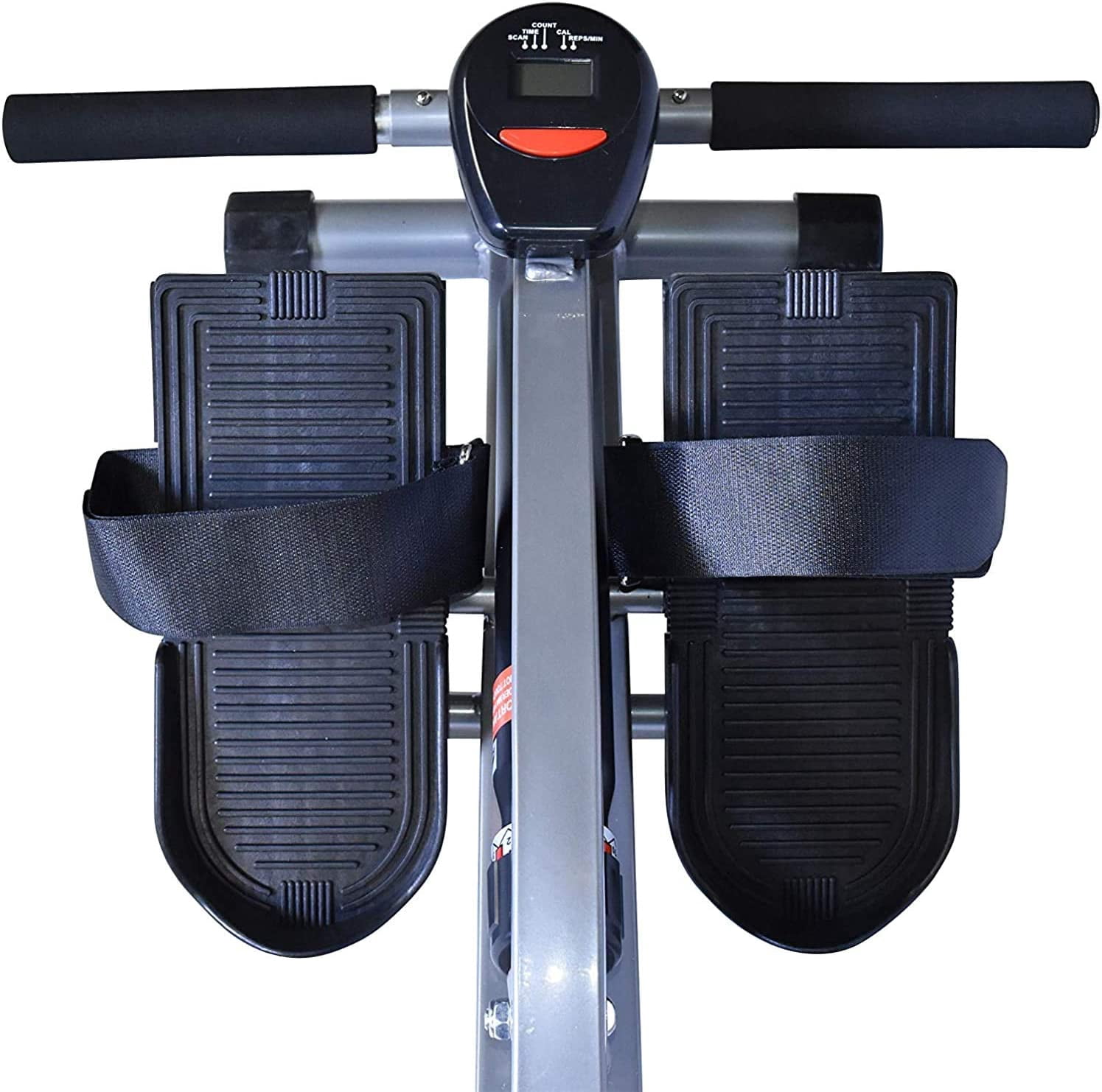 Iron Bar Fitness Rowing Machine Rower Exercise Foldable Edition, for Home Cardio Workouts with 12 Adjustable Resistance Hydraulic System, Includes Digital Monitor and Comfortable Seat Cushion