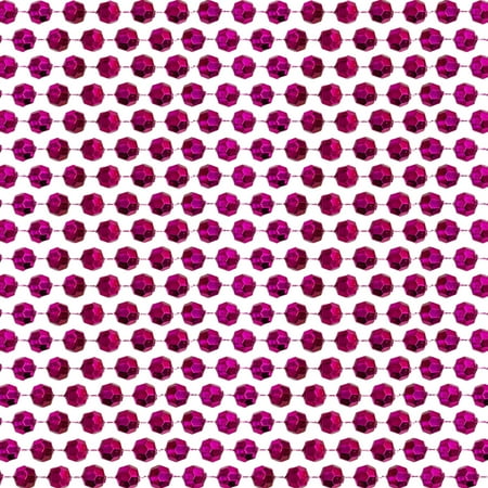 48" 12mm Cut Metallic Hot Pink Mardi Gras Beads