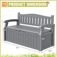 thumbnail image 5 of Devoko 82 Gallon Storage Patio Bench and Deck Box Organization Storage Combi for Patio, Garden, 5 of 7