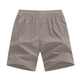 thumbnail image 4 of CQONEPT Mens Athletic Shorts Big and Tall Gym Pocket Shorts Quick Dry Lightweight Workout Basketball Drawstring Tennis Pant Khaki XL, 4 of 6
