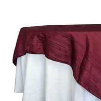Efavormart 90"X90" Burgundy Accordion Crinkle Taffeta Table Overlay - Perfect for Wedding Ceremonies, Party, Event, Banquet, and Decoration - Excellence Class and Vibrancy - Imperial Luster