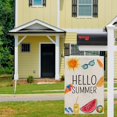 thumbnail image 2 of Jbralid Hello Summer Garden Flag 12x18 Inch Double Sided Burlap Yard Outdoor Decor Small Flags, 2 of 5
