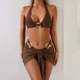 thumbnail image 2 of Women's Sexy Backless Two-piece Beach Bikini Swimsuit Light Brown XL, 2 of 6