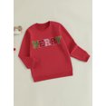 thumbnail image 6 of Mommy and Me Matching Sweatshirts Letter Embroidery Crew Neck Long Sleeve Pullover Tops Casual Streetwear, 6 of 10
