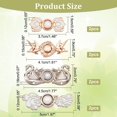 thumbnail image 2 of 8 Pcs Button for Jeans Dress Too Big Metal Adjustable Waist Buckles Jean Tightener Buttons 4 Styles Pearl Floral Snap Fastener Clip for Waist Too Loose Big Dress Skirt Pants Sewing Crafts Colorful, 2 of 7