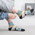 thumbnail image 5 of Goofa Kawaii Sushi Characters Delight Pattern Non Slip Socks with Grips for Elderly, Crew Socks Yoga Hospital Socks Cushioned Sole Gripper Socks for Men Women, 5 of 5