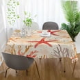 thumbnail image 3 of Yayeee Tablecloths 60" x 60" Rectangle Wrinkle Resistant Party Table Cover, Orange Starfish, 3 of 8
