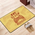 thumbnail image 6 of Yellow Cartoon Eat Sleep Game Controller Rugs Doormat, Non-Slip Machine Washable Carpets Floor Door Mat , 36" x 24", 6 of 7
