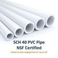 8" Schedule 40 PVC Pipe (Cut to Custom Lengths) (8" x 1')
