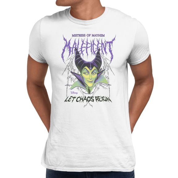 Disney Villains Maleficent Mistress Of Metal Mayhem Men's T Shirt (White, S-XXXL)