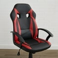 thumbnail image 4 of Linon Braxton Faux Leather High Back Gaming Chair with Swivel and Adjustable Height, 300 lb. Weight Capacity, Red, 4 of 15