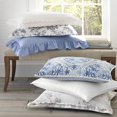 thumbnail image 5 of Laura Ashley Mila Collection Comforter Set - Ultra Soft All Season Bedding, Reversible Stylish Bedspread With Matching Sham(s), King, Blue, 5 of 7