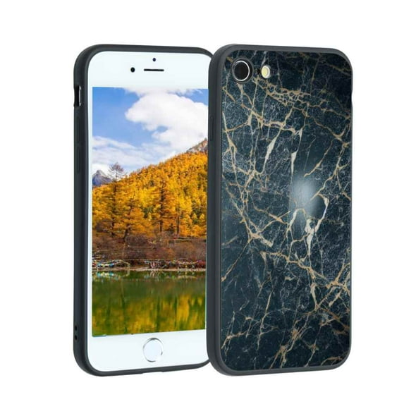 Dark-Marble-209 Phone Case, Degined for iPhone 8 Case Men Women, Flexible Silicone Shockproof Case for iPhone 8