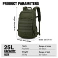thumbnail image 3 of Mochila de senderismo Mardingtop, 25 L, ligera, táctica, con funda impermeable, 3 of 8