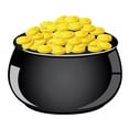 thumbnail image 2 of Vector Pot with Gold Wall Decal Mural by Wallmonkeys Peel and Stick Graphic (18 in W x 15 in H) WM347922, 2 of 4