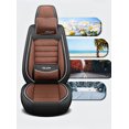 thumbnail image 5 of Fundas de asiento de coche universales de cuero transpirables de verano para Nissan Patrol Y61 Onix LS460 W211 Nissan Kicks, compatibles con la mayoría de las versiones SUV, 5 of 5