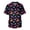 Black B, variant on Men's Halloween Scrub Tops V-Neck Short Sleeve Distressed Splatter Print Medical Work Shirt with Chest Pocket Comfortable Pullover Tunic for Doctor Black M