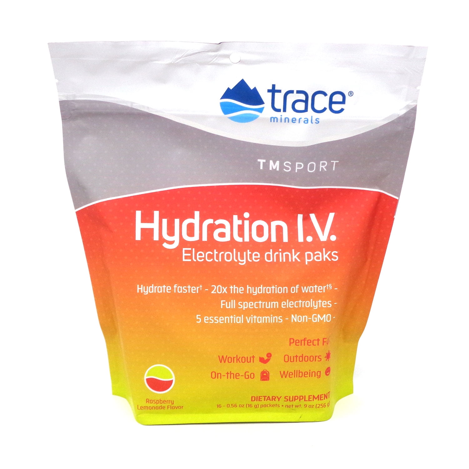 Trace Minerals Hydration I.V. Raspberry Lemonade - 16 Packets