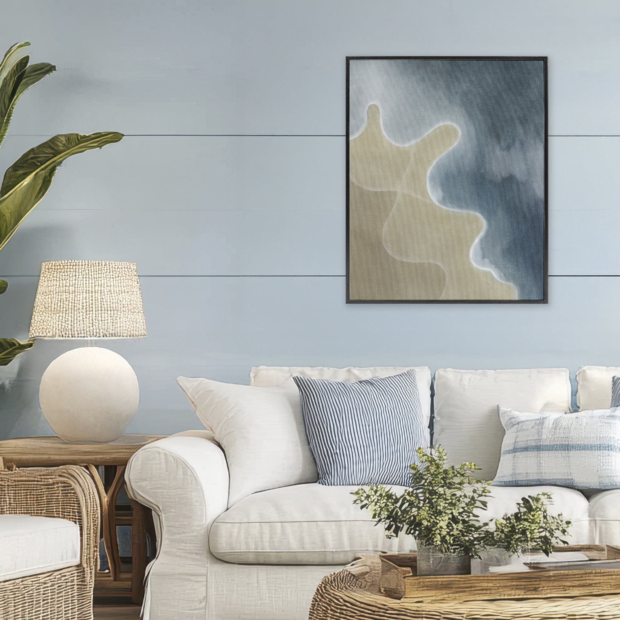 Stupell Industries Turning The Tides Contour Black Framed Giclee Art, design by Grace Popp