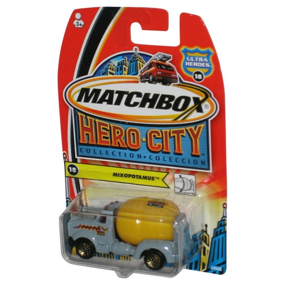Matchbox Hero City Collection (2003) Ultra Heroes Grey Mixopotamus Toy Vehicle #18