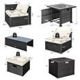 thumbnail image 3 of Gymax 9PCS Furniture Set w/ 32'' Fire Pit Table 50,000 BTU Square Propane Fire Pit Patio White, 3 of 8