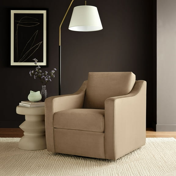 Modway Liora Performance Velvet Armchair in Taupe