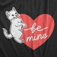thumbnail image 2 of Womens Be Mine Cat T Shirt Cute Valentines Day Kitten Heart Graphic Novelty Tee Womens Graphic Tees, 2 of 9