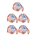 thumbnail image 3 of kurtrusly Japanese Drawstring Bag Coin Food Blue Pink 14x12x16cm 5Set, 3 of 6