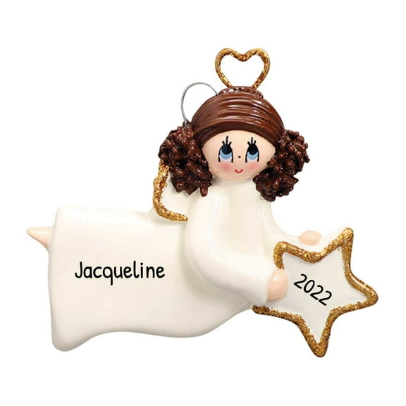 Ornaments by Elves Personalized Angel Christmas Ornament 2024 Guardian Angel Ornament .25lbs