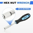 thumbnail image 4 of Uxcell Metric Nut Driver 10mm CR-V Non-Magnetic Detachable Tip Hollow Shafts Hex Socket Screwdriver with Anti-Slip Handle for Automobile Repair Bit Driver, Blue/Black, 4 of 7