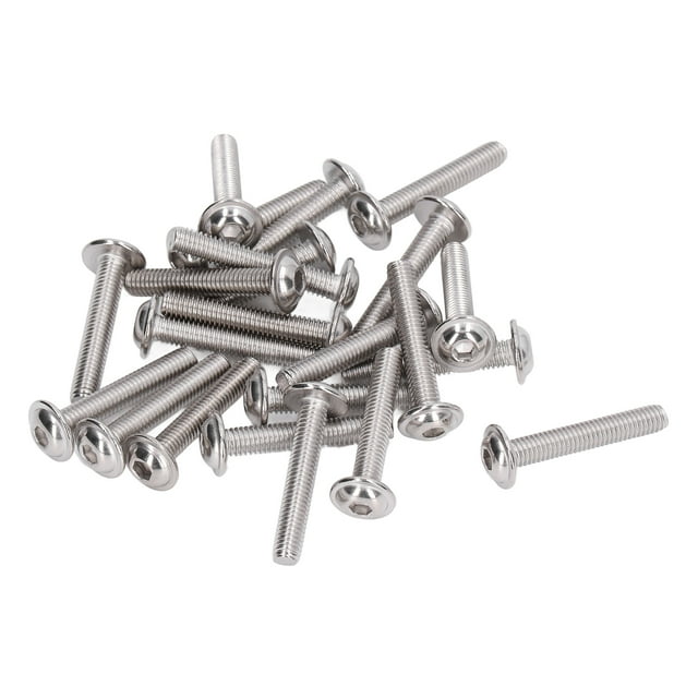 Kit de Vis à Tête à Bride, Anti-Chimique A2-70 Boutons en Acier Inoxydable Douille Plus Large Roulement Look Parfait pour la Construction