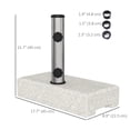 thumbnail image 3 of Outsunny Base de Parasol Demi-Granit de 55 Lb, Support de Parasol Extérieur, 3 of 10