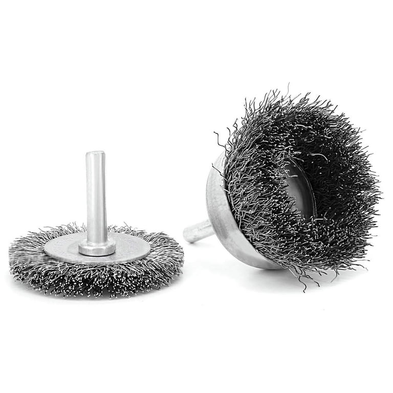 Pcs Wire Wheel Cup Brush Set,1/4In Round Shank Wire Brush, 51% OFF
