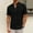 01 Black, variant on Awdenio Mens Shirts Casual Short Sleeve Shirt Summer Beach Hippie Tshirt Band Collar Shirt for Men