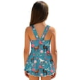 thumbnail image 2 of DISNIMO Girls One Piece Swimsuit Horse Flower Printed Sleeveless Breathable Swim Dress Halter U Neck Bathing Suit Quick Dry Swimwear, 2 of 8