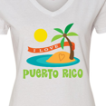 thumbnail image 4 of Inktastic I Love Puerto Rico Women's V-Neck T-Shirt, 4 of 5