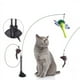 thumbnail image 1 of Juguete para gatos con ventosa y cabezas de recambio de plumas • Movimiento interactivo tipo pájaro • Base autosostenida • Set de 2 piezas, 1 of 1