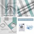 thumbnail image 6 of Turquoise Grey Stripe Blackout Curtains for Bedroom, Modern Farmhouse Vertical Striped Room Darkening Window Drapes for Living Room, Thermal Insulated Grommet Curtains, 27.5x39 inch, 2 Panels, 6 of 9