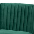 thumbnail image 6 of Baxton Studio Alvis Mid-Century Modern Emerald Green Velvet Upholstered and Walnut Brown Finished Wood Dining Chair, 6 of 10