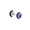 thumbnail image 3 of Cool Mens Earring Ear Stud Acero Inoxidable Blue CZ Crystal Fake Plug Fernando Pendientes, 3 of 8