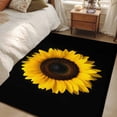 thumbnail image 4 of 3'x5' Rug for Living Room Bedroom, Yellow Sunflowers Washable Area Rugs Non-Slip Carpet Mats, Spring Flowers Modern Simple Art Black Indoor Low Pile Area Rug Runner for Kitchen, Mudroom, 4 of 8