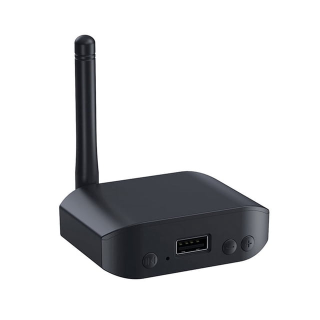 Adaptador de Audio Bluetooth 5.3 Transmisor Receptor 2 en 1 Reproduce Música Estéreo Inalámbrica con Entrada AUX de 3,5 mm Batería de 300 MAh