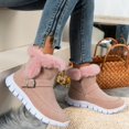 thumbnail image 4 of 2024 Snow Women Boots Soft Women's Boots Platform Ladies Shoes Fur Keep Warm Boots Ladies New Plus Size Botas Mujer Winter Shoes (brown,40), 4 of 7