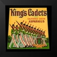 thumbnail image 2 of Retrolabel 12x12 Black Modern Framed Museum Art Print Titled - Kings Cadets California Green Asparagus, 2 of 5