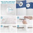 thumbnail image 4 of No Hook Shower Curtain, Navy Blue Shower Curtains for Bathroom with See Through Top Window, Vintage Country Monochrome Farmhouse Waterproof & Washable Bath Curtain Stand Up Stall 36"x72", 4 of 9