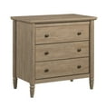 thumbnail image 2 of My Texas House Monroe 3 Drawer Nightstand with USB, Brushed Oak Finish, 2 of 14